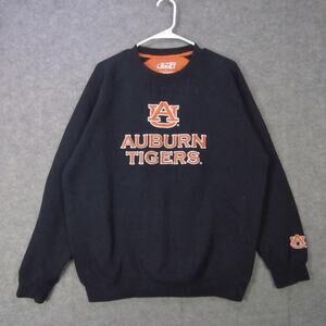 Auburn Tigers Sweatshirt Mens Large Navy NCAA Football Crewneck E5 Orange